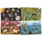 merka 4 Pack Kids Placemats for Dining Table, Placemat Plastic for Kid, Reusable Wipeable, Set of 4 Ocean Space Jungle Unicorns for Ages 2 and Up